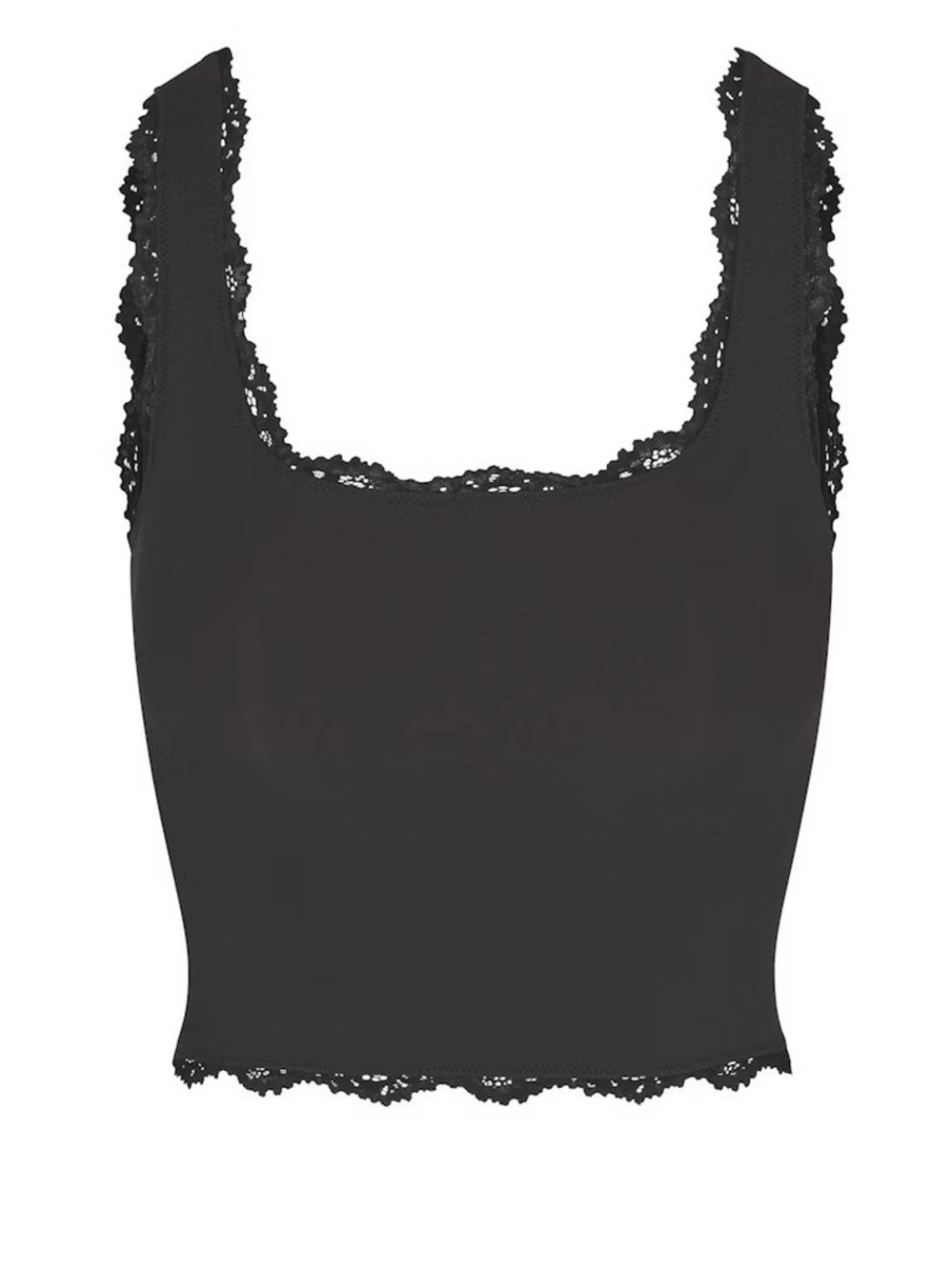 SKIMS Fits Everybody Lace Tank in Onyx
